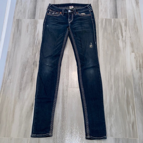True Religion Skinny Jeans, USA Made, Style: WAK599NB3, 27x33, EUC, $279 MSRP - Picture 9 of 13